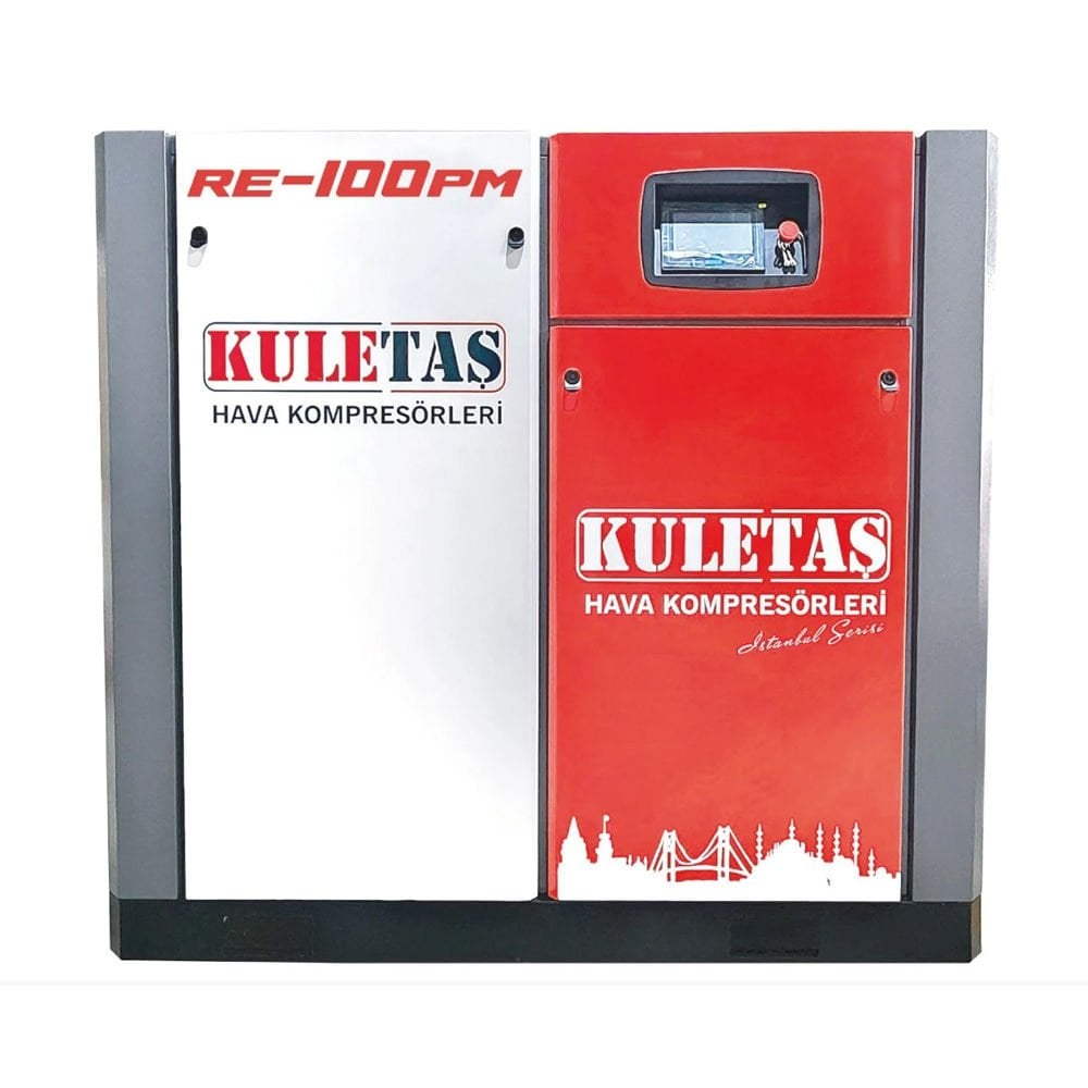 Kuletaş RE-100PM İnvertörlü Endüstriyel Vidalı Hava Kompresörü 100 Hp