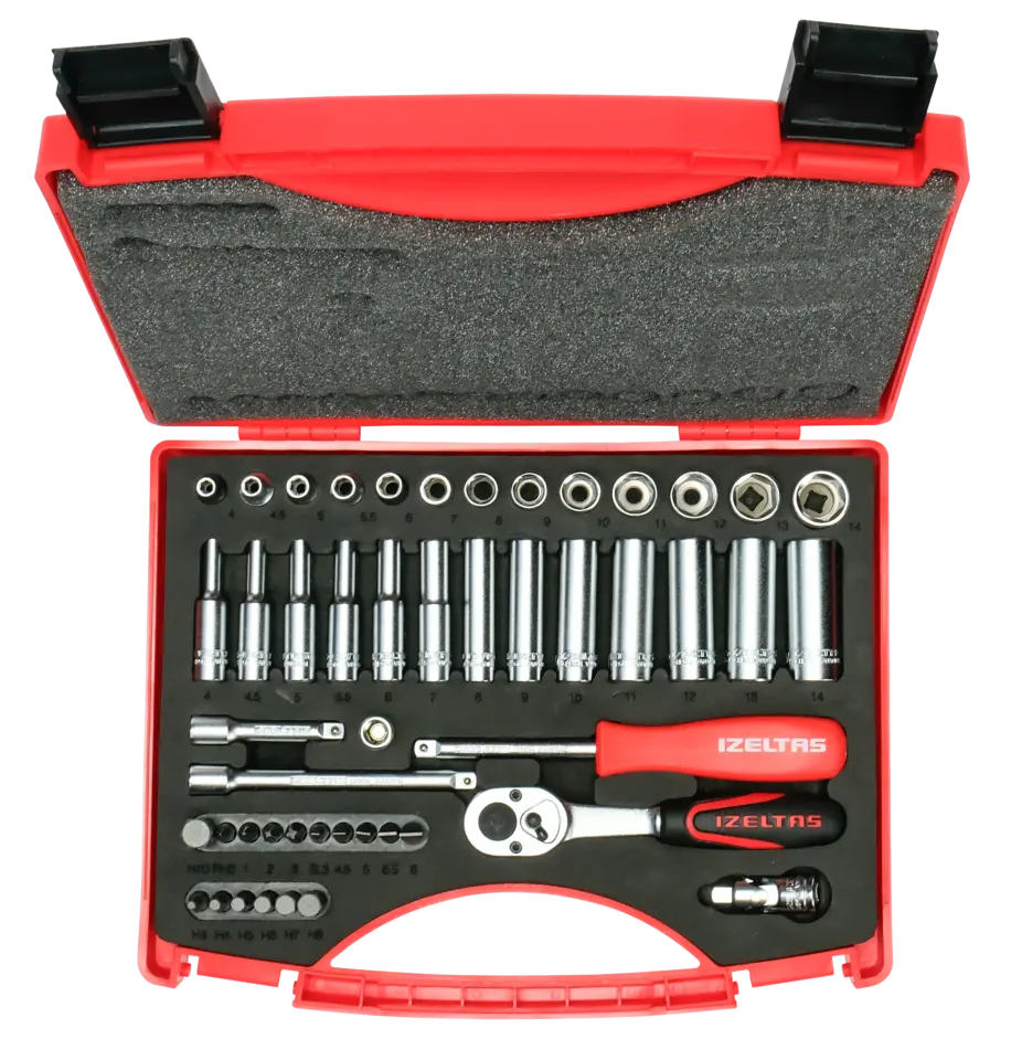 İzeltaş  1/4'' Altı Köşe Lokma Anahtar Ve Bits Set 48 Parça (14000005131)