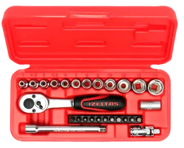 İzeltaş  1/4'' Altı Köşe Lokma Anahtar Ve Bits Set 27 Parça (14000005132)