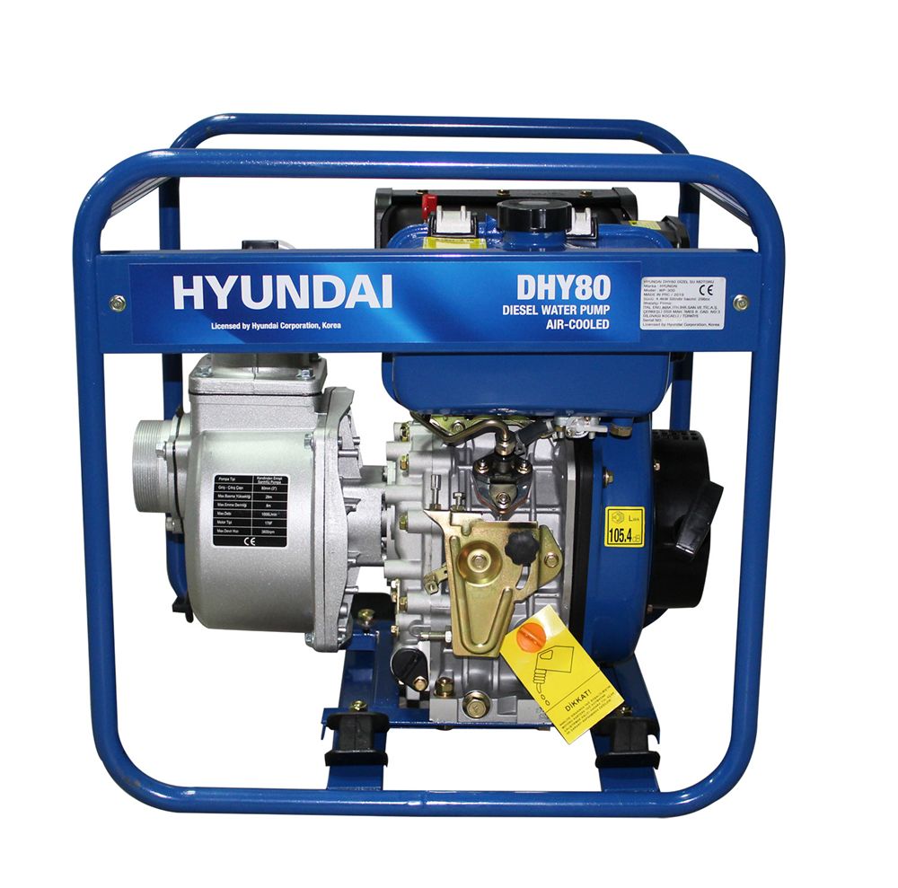 Hyundai DHY80 Dizel Su Motoru 3''