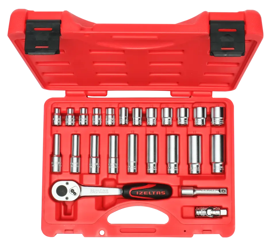 İzeltaş  3/8'' Altı Köşe Lokma Anahtar Seti 24 Parça (14000005134)