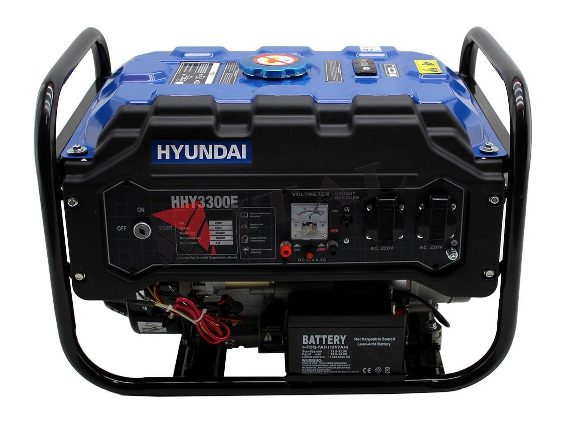 Hyundai HHY3300E Benzinli Jeneratör 2.8 kW (Marşlı, Monofaze)