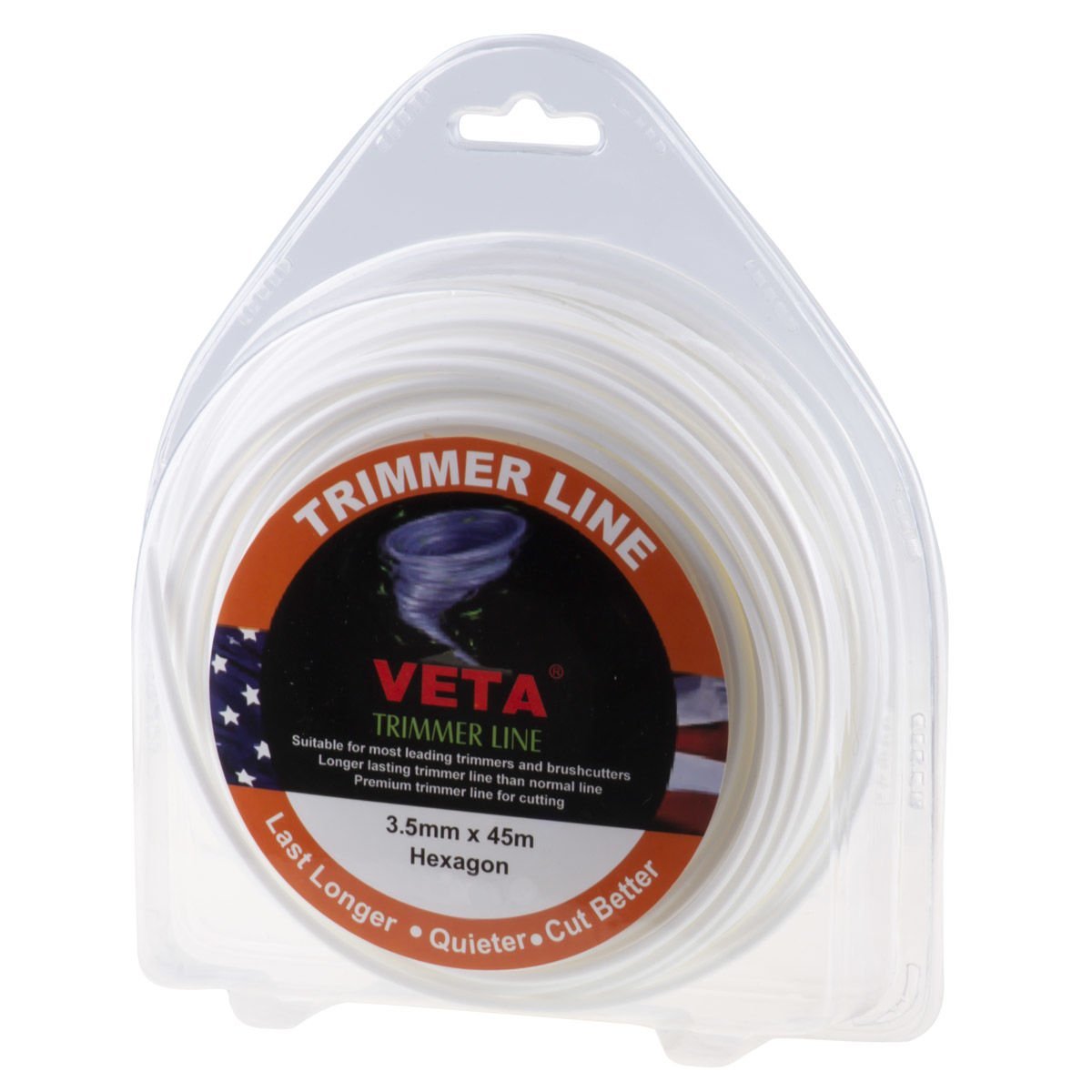 Veta 131723 Tırpan Misina Pro 3.5Mm 40M Beyaz 6 Köşe
