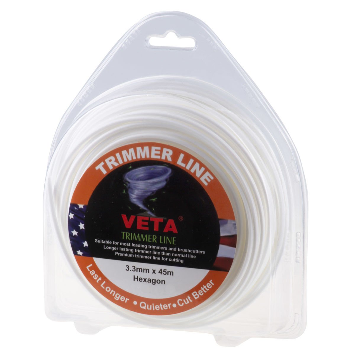 Veta 131724 Tırpan Misina Pro 3.3Mm 45M Beyaz 6 Köşe