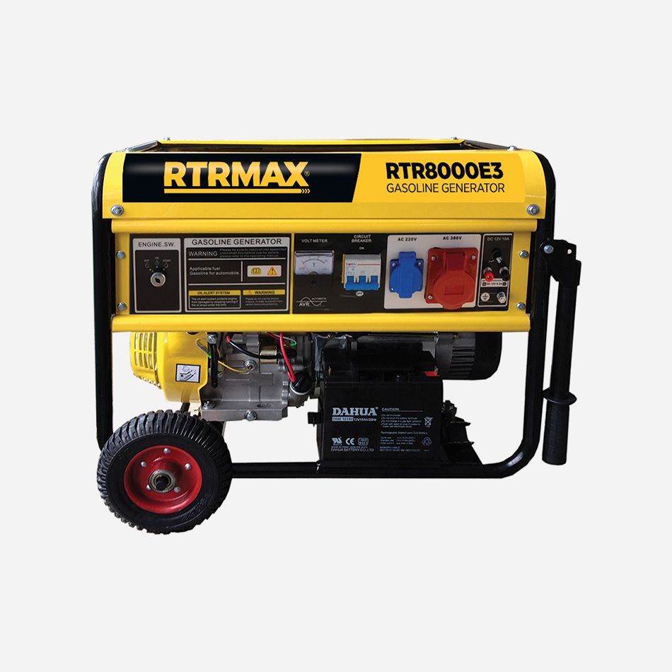 Rtrmax Rtr8000E3 Benzinli Jeneratör 8.1/7.5 Kva Marşlı Trifaze