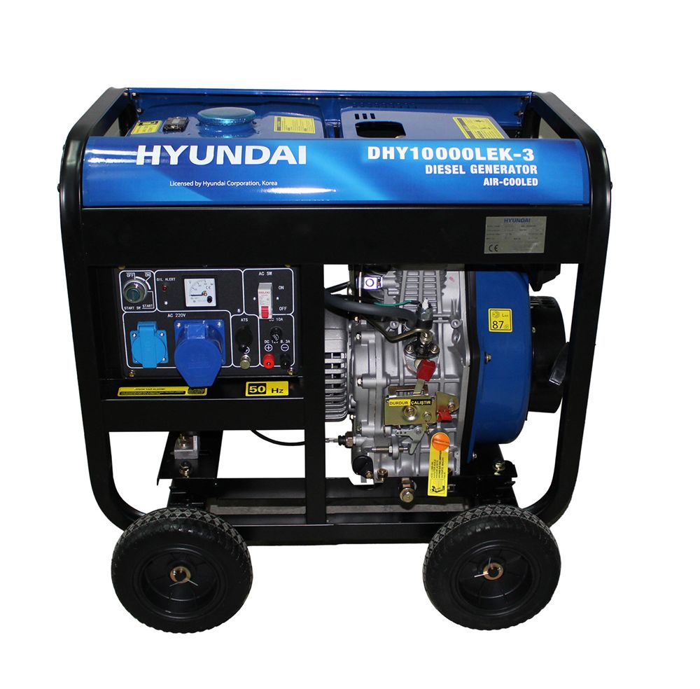 Hyundai DHY10000LEK-3 Dizel Jeneratör 8.5 kW (Marşlı, Trifaze)