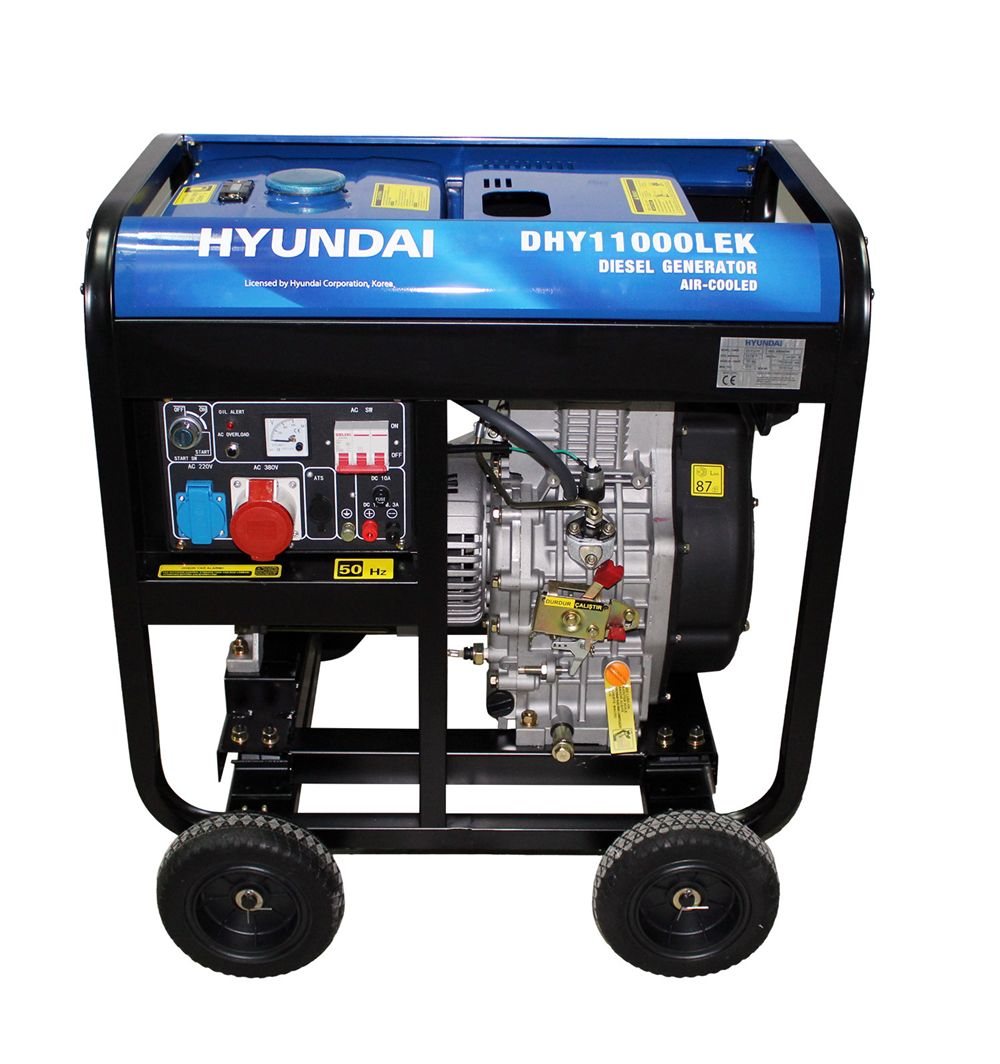 Hyundai DHY11000LEK Dizel Jeneratör 9.0 kW (Marşlı, Monofaze)
