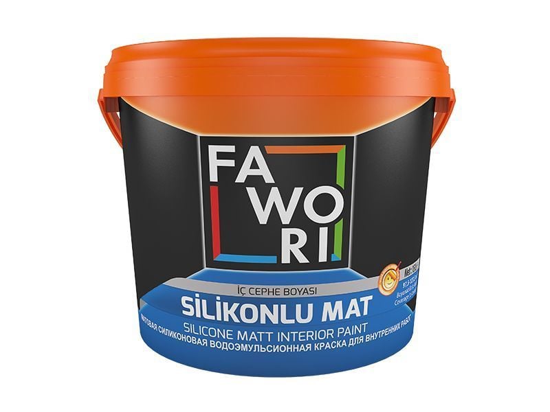 Fawori Silikonlu Mat Silinebilir İç Cephe Duvar Boyası 2,5 Litre Andezit 15