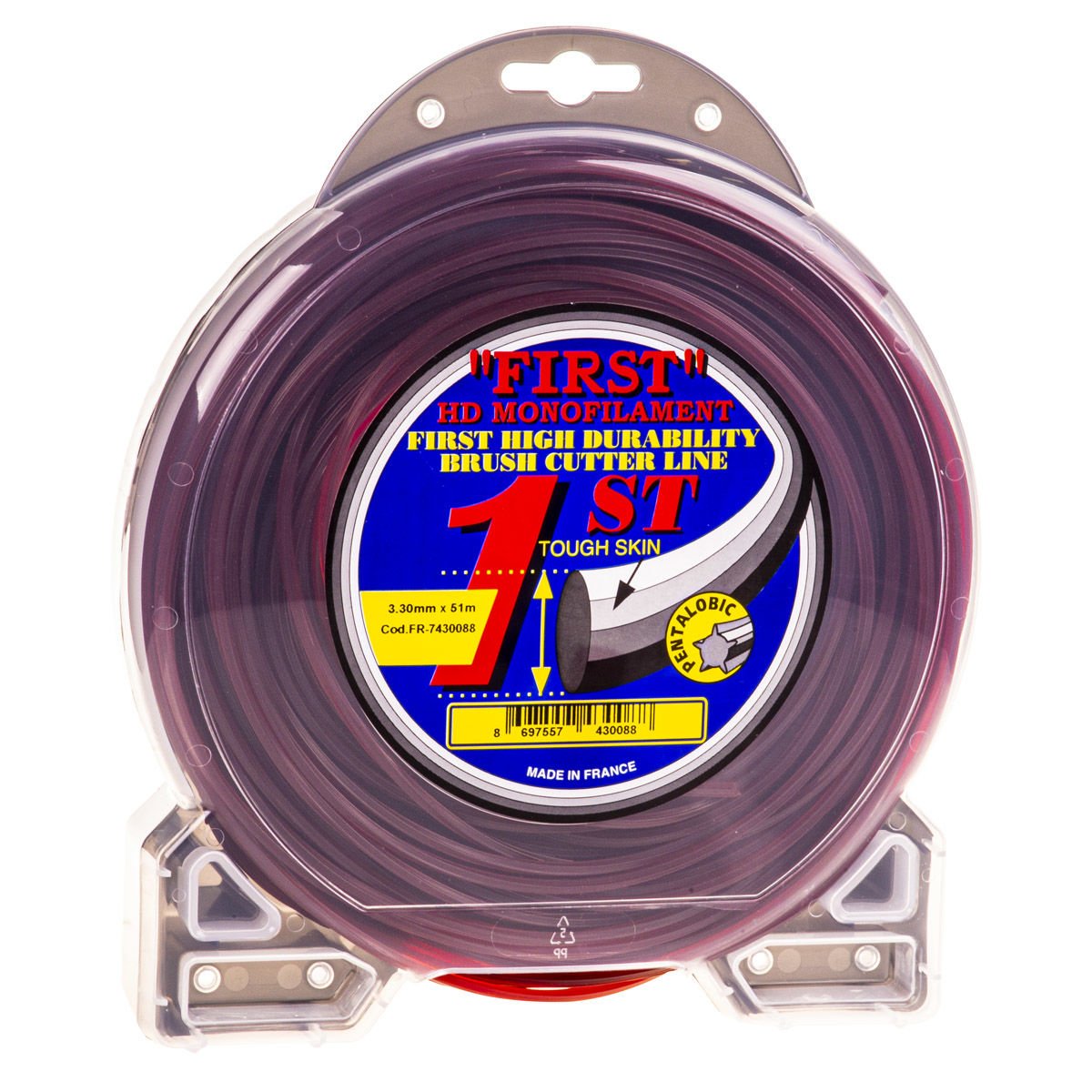 First 7430088 Tırpan Misina 3.3Mm 51 Metre Kırmızı 5 Köşe