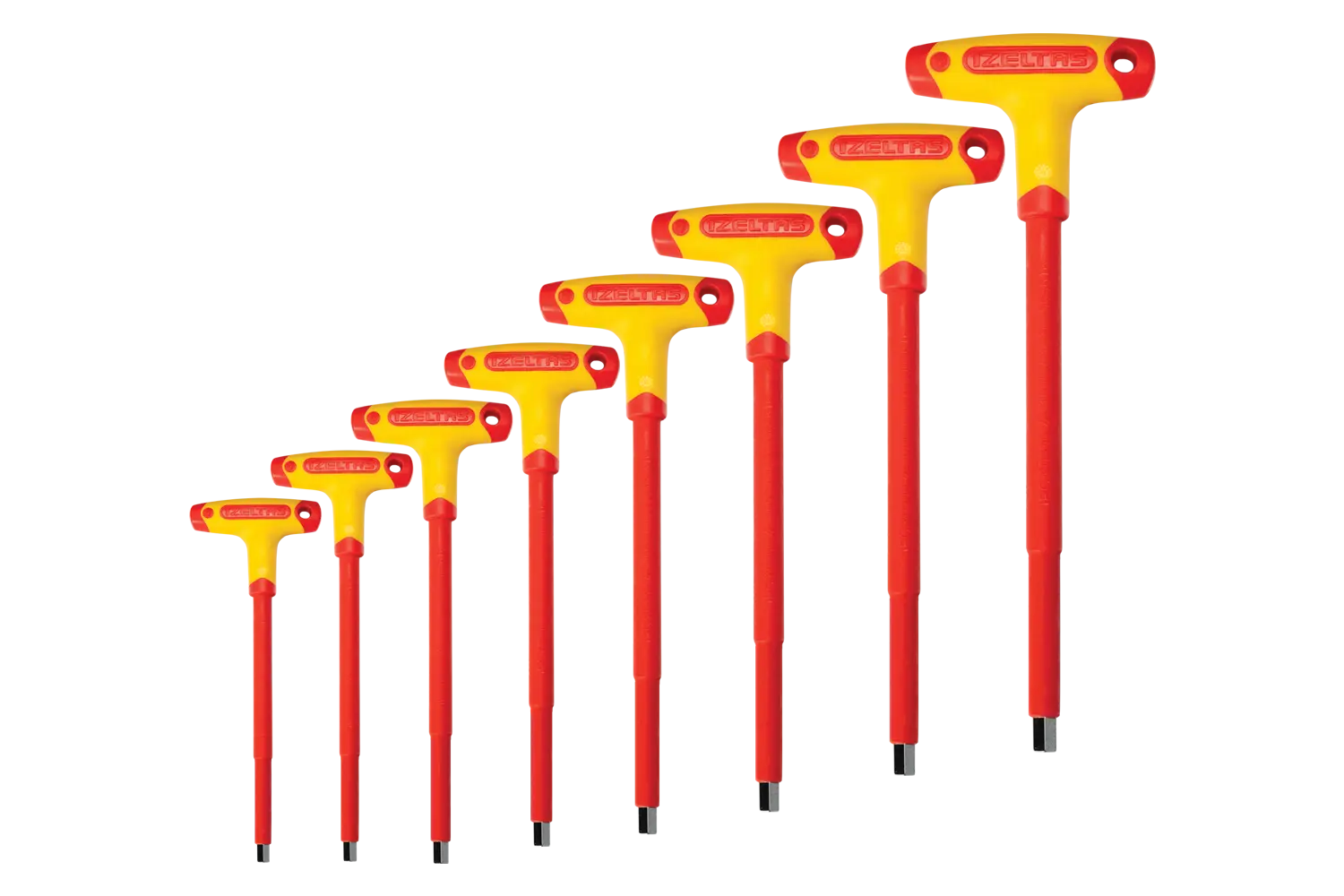 İzeltaş  1000V İzoleli T Tipi Allen Anahtar Takımı 8 Parça (13000008092)