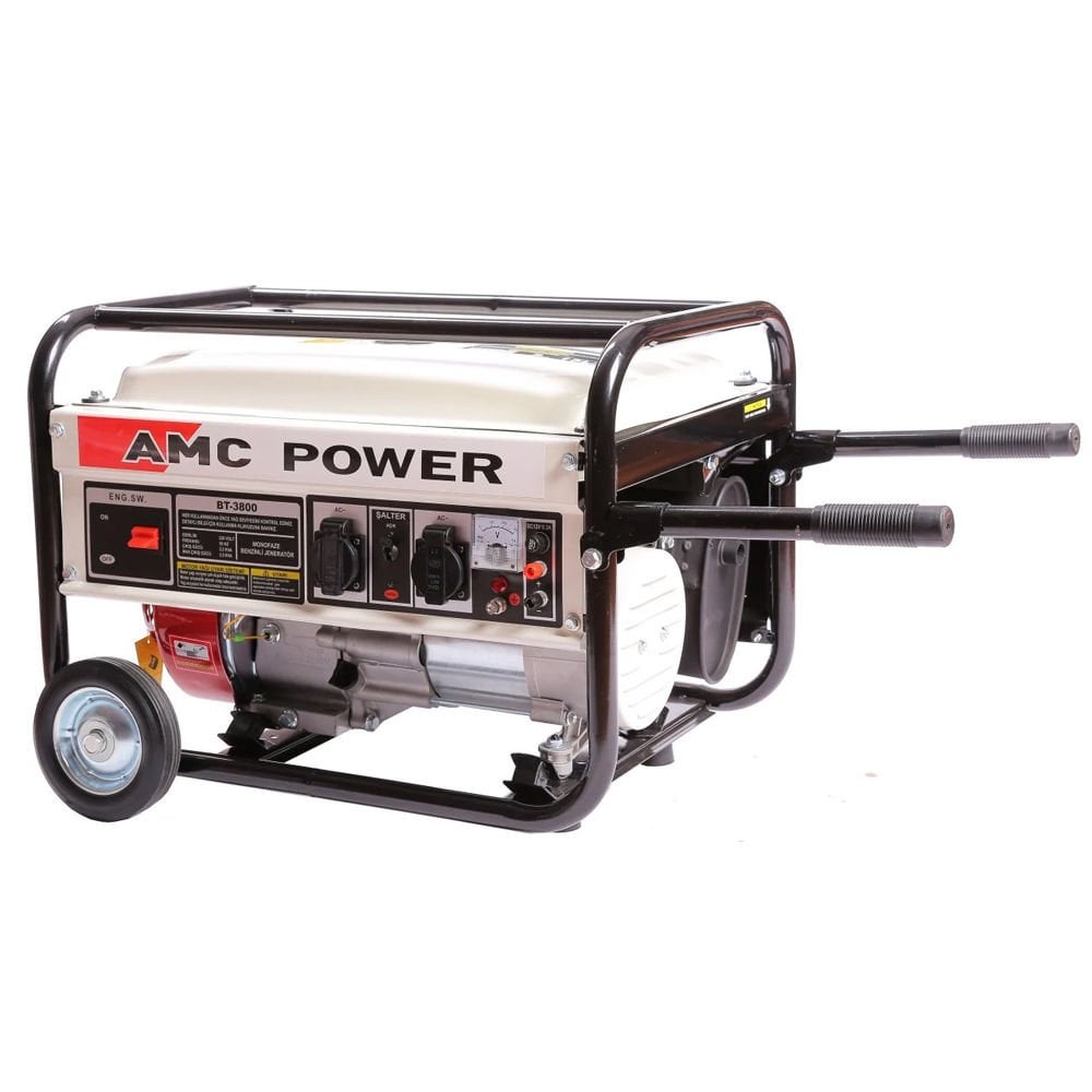 AmcPower BT3800 Benzinli Jeneratör 3.5 Kva (İpli, Monofaze)