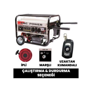 AmcPower BT3800-LE Benzinli Jeneratör 3.5 Kva (Marşlı, Monofaze)