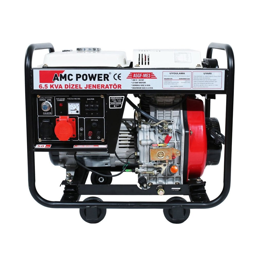 AmcPower AGF5-ME3 Dizel Jeneratör 6.5 Kva (Marşlı, Trifaze)