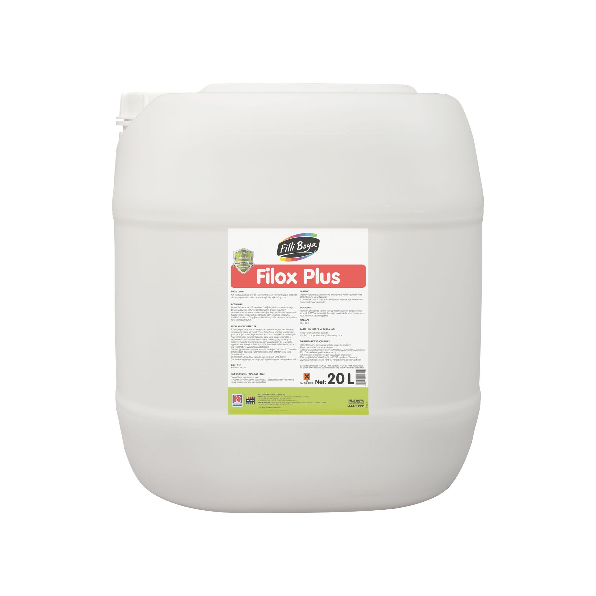 Filli Boya Filox Plus Küf Mantar Yosun  Temizleyici Solüsyon 1 Lt